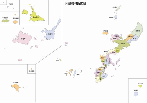沖縄県市町村地図