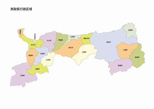 鳥取県市町村地図